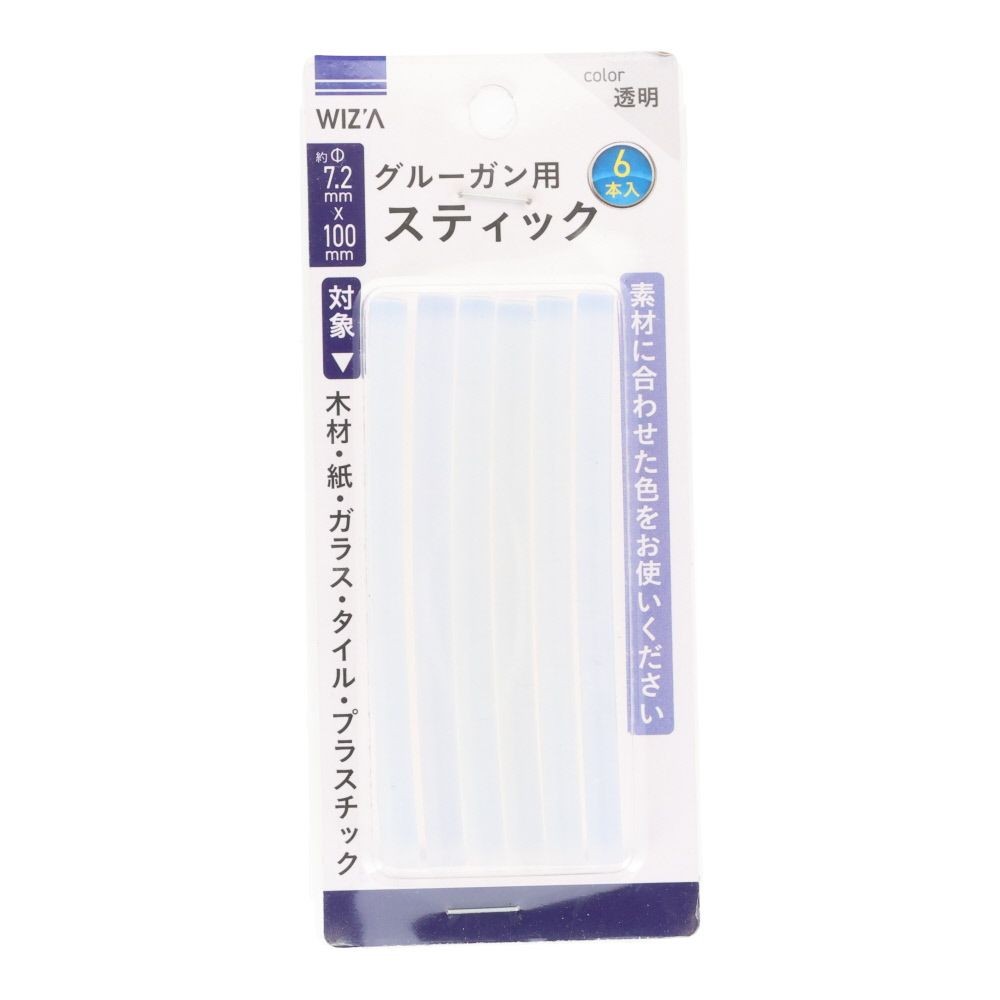 ＧＴ　グルーガン用スティック6本, 透明, 6本入