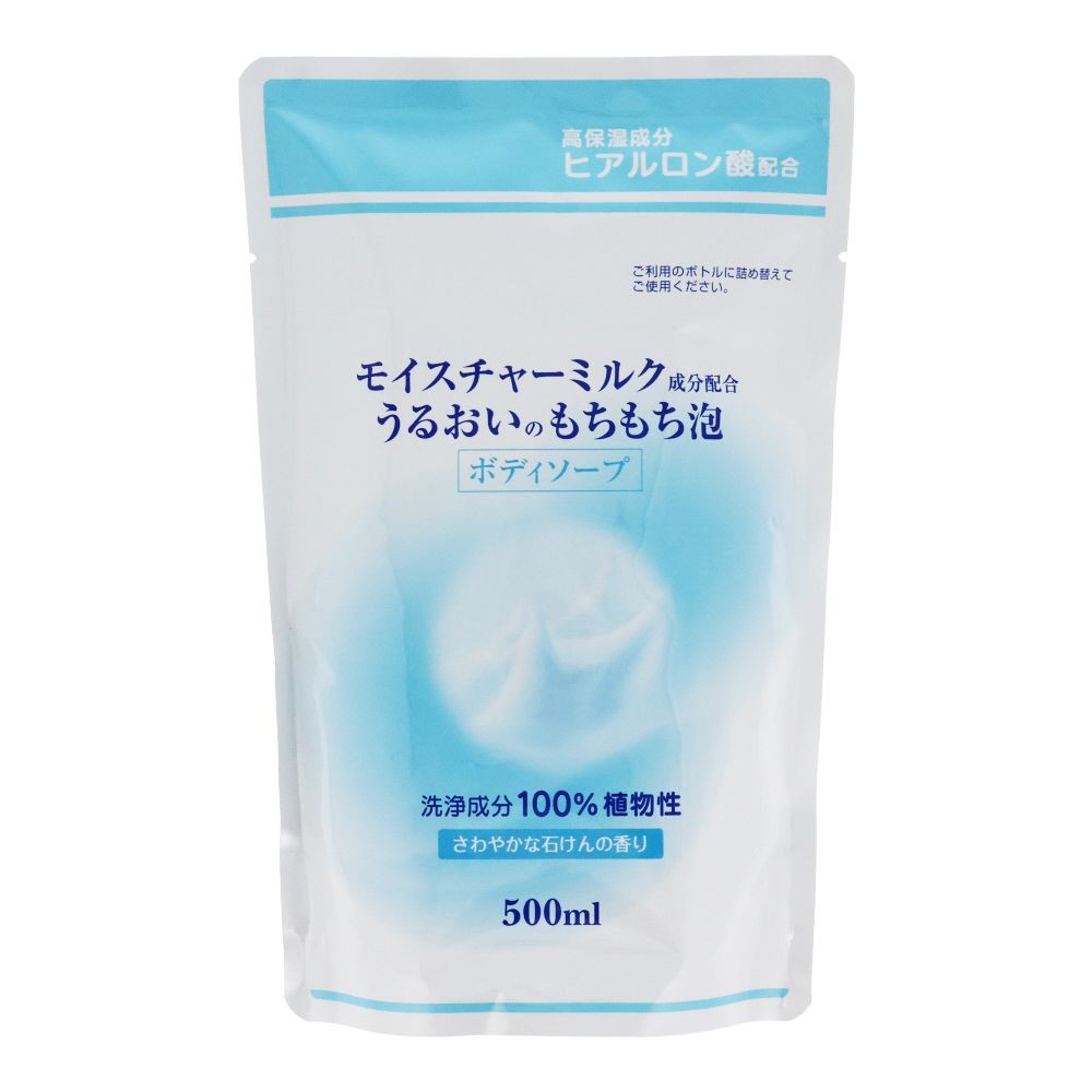 モイスチャーミルク配合うるおい泡のボディーソープ, 石鹸の香り, 500ml