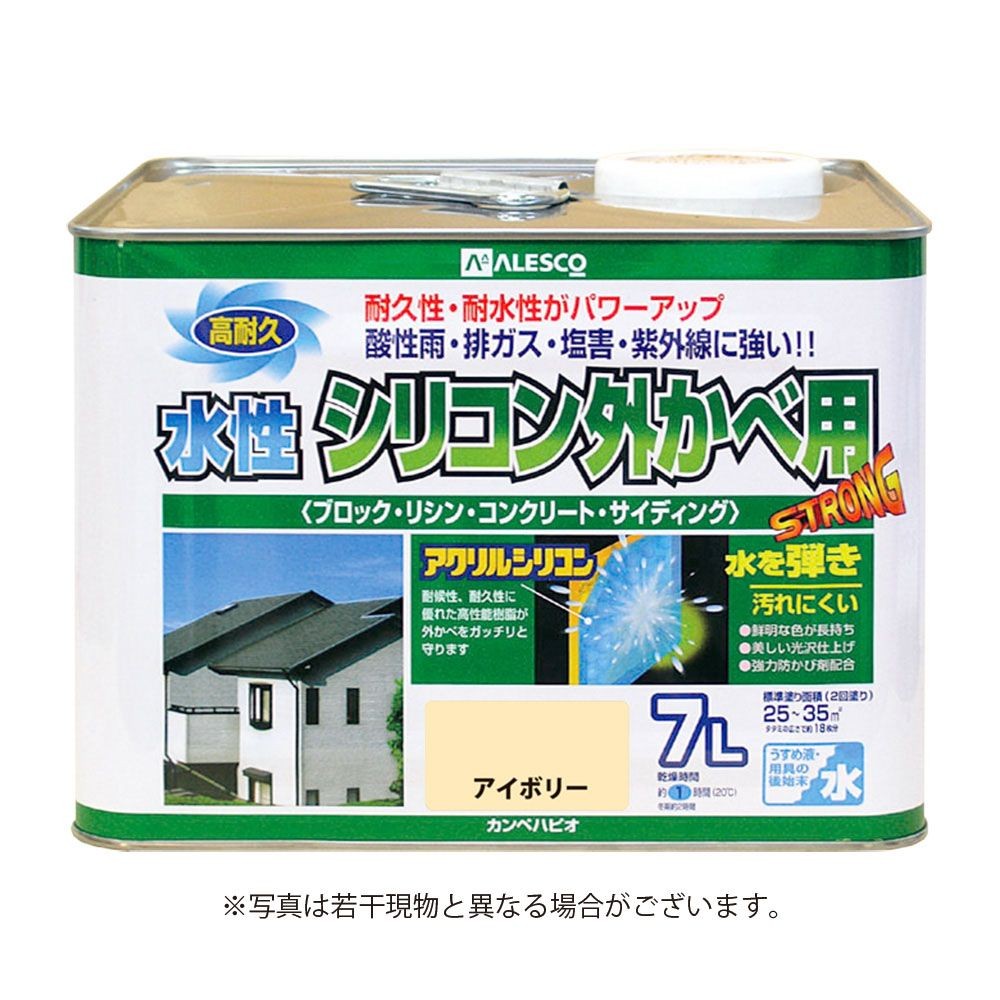 カンペハピオ　水性シリコン外かべ用 ７L, ミルキーホワイト, 7.0L