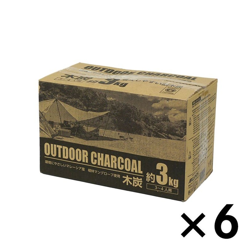 木炭　3ｋｇ ×6個セット, その他カラー１, 3kg ×6個セット